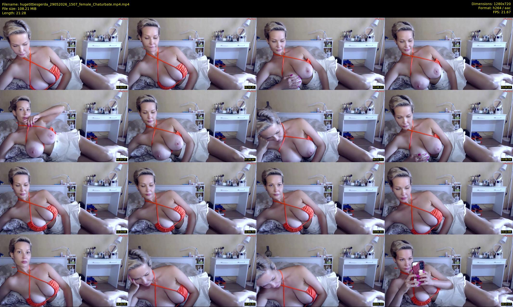 hugetittiesgerda — 22 minute Chaturbate female cam show recording, 720p, May 29, 2026