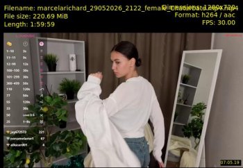 marcelarichard — 120 minute Chaturbate female cam show recording, 720p, May 29, 2026