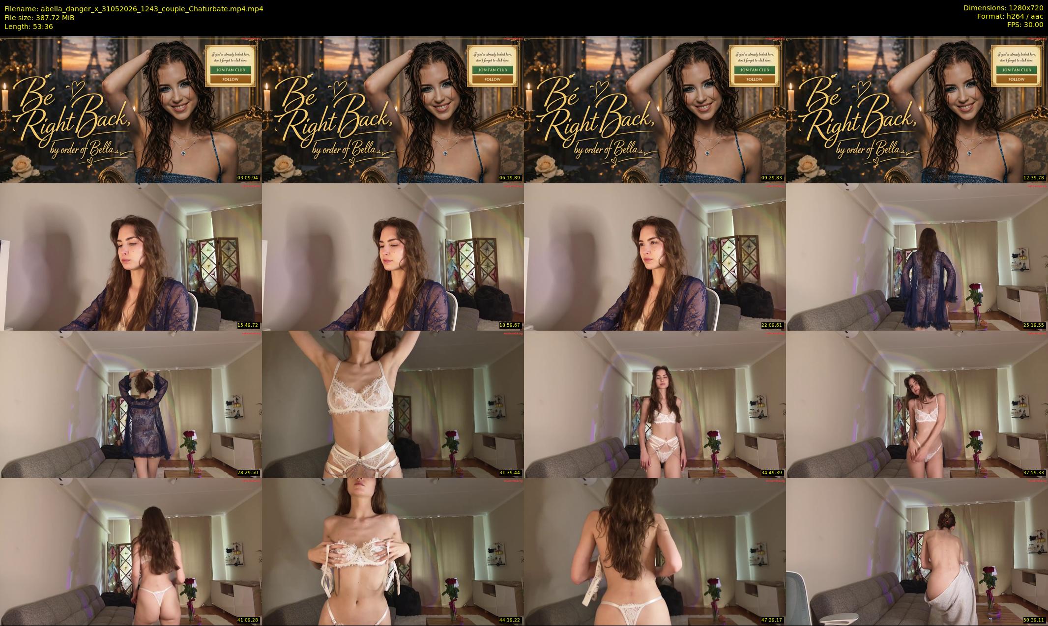 abella_danger_x — 54 minute Chaturbate female cam show recording, 720p, May 31, 2026
