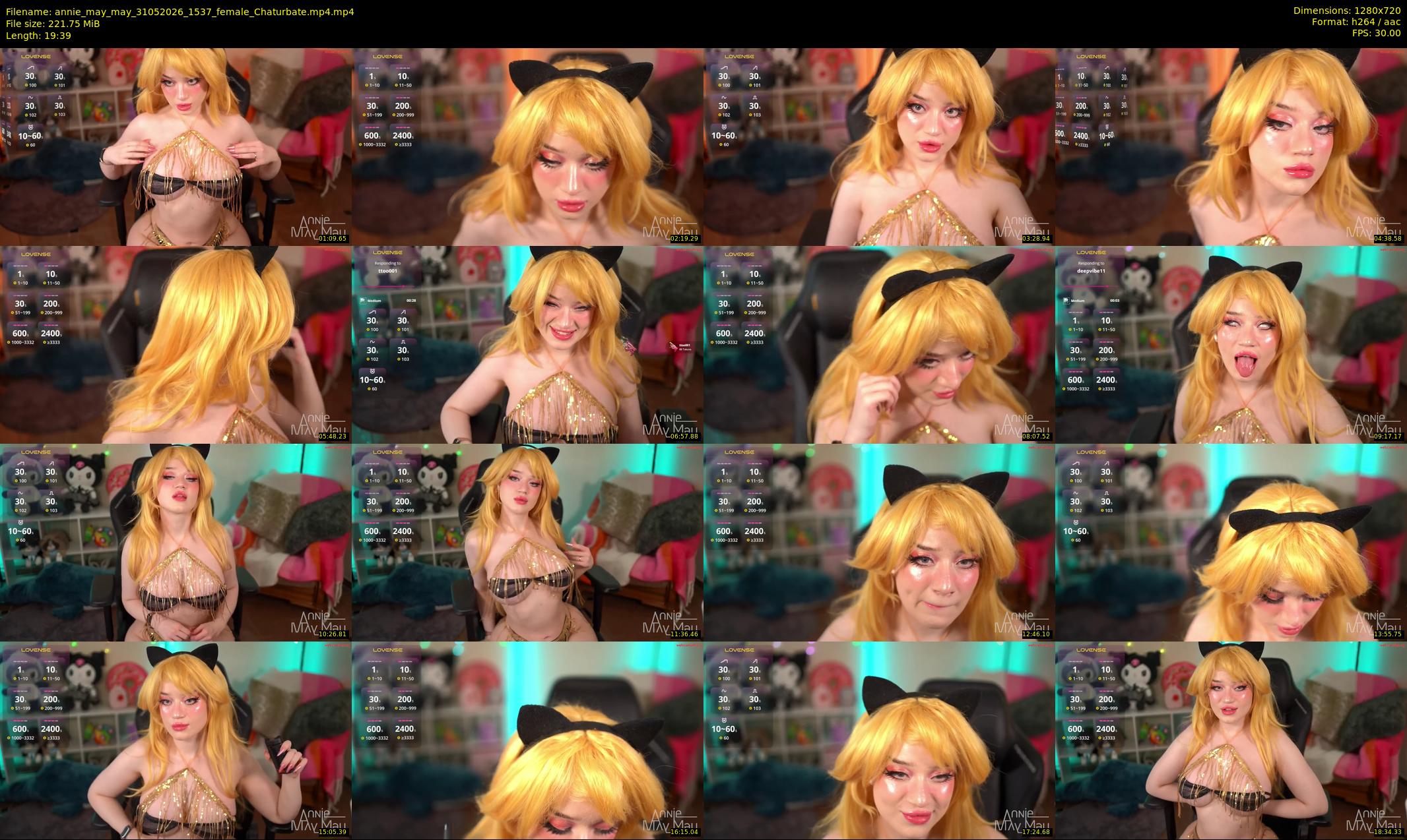 annie_may_may — 20 minute Chaturbate female cam show recording, 720p, May 31, 2026