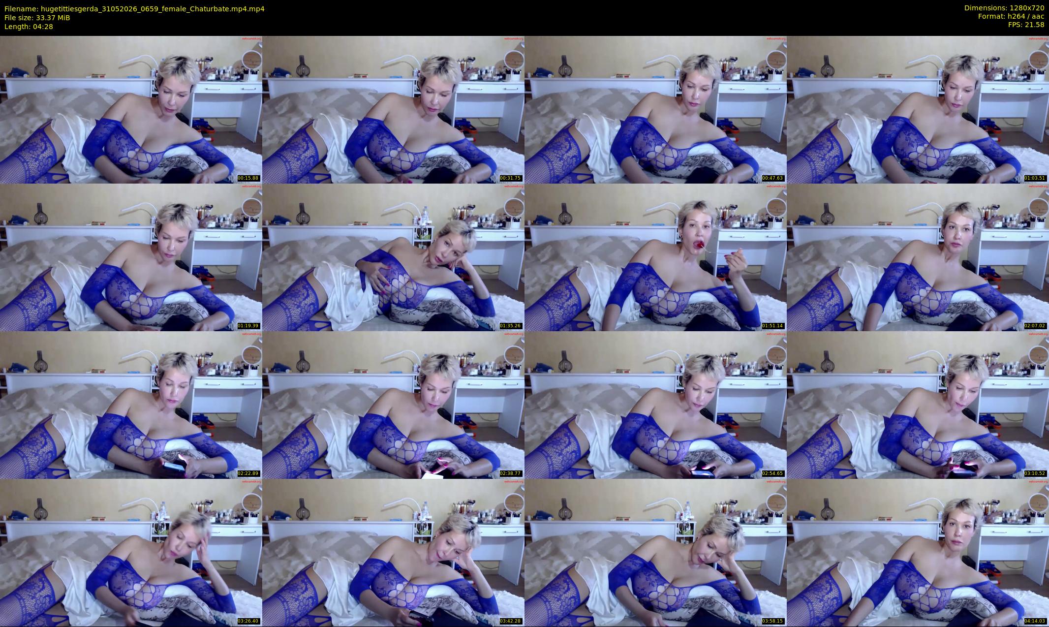 hugetittiesgerda — 5 minute Chaturbate female cam show recording, 720p, May 31, 2026