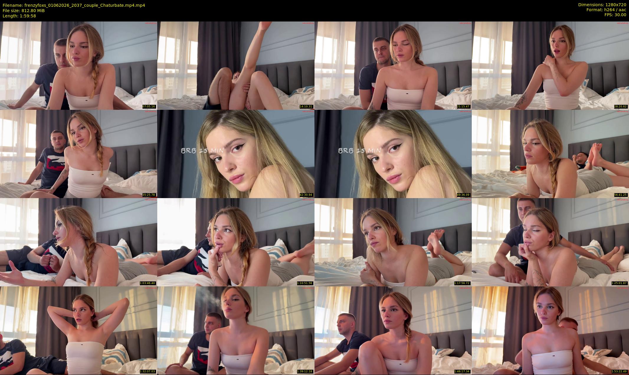 frenzyfoxs — 120 minute Chaturbate couple cam show recording, 720p, Jun 1, 2026