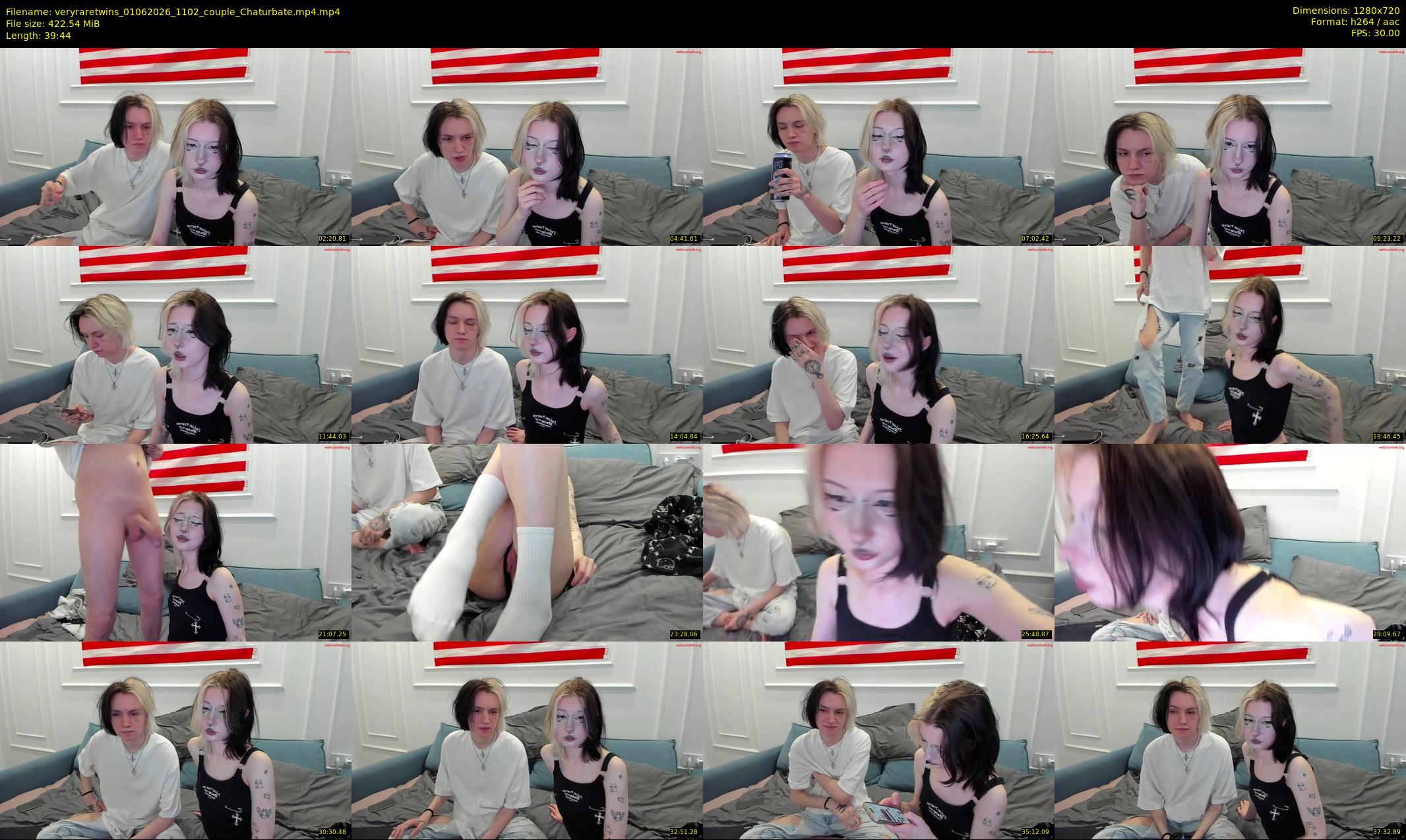 veryraretwins — 40 minute Chaturbate couple cam show recording, 720p, Jun 1, 2026